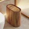 Nordic Marble Slim Bathroom Trash Can With Press Lid  OdorProof Narrow Wastebasket 7