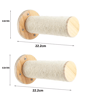 Wall Mounted Cat Hammock Bed With Wooden Shelf And Scratching Post For Indoor Cats 3