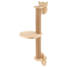 Wall Mounted Cat Hammock Bed With Wooden Shelf And Scratching Post For Indoor Cats 8