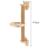 Wall Mounted Cat Tree With Sisal Scratching Post Hammock And Climbing Platforms 12
