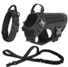 Tactical Dog Harness With Leash Heavy Duty Military Style Training Vest For Large Dogs 10