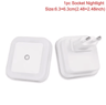 Wireless LED Night Light  Mini EU Plug Motion Sensor Tricolor Lamp 6