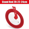 Universal Silicone Pan Lid  Tempered Glass Cookware Cover With Standing Handle 10