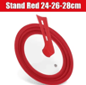 Universal Silicone Pan Lid  Tempered Glass Cookware Cover With Standing Handle 11