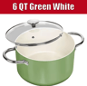 Premium 6 QT Large Nonstick Stock Pot  Ceramic Cooking Pot With Lid 5