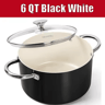 Premium 6 QT Large Nonstick Stock Pot  Ceramic Cooking Pot With Lid 8