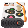 Retro Vinyl Record Drink Coasters  6 Pc NonSlip Set For Music Lovers 6
