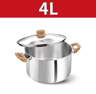 4 Quart TriPly Stainless Steel Soup Pot  Induction Compatible Stock Pot 5