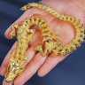 Majestic 3D Alloy Golden Dragon Statue With Movable Limbs  Symbol Of Power  Good Luck 6