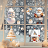 113 Christmas Snowflake Static Window Stickers  Reusable Holiday Party Decoration Decals 3