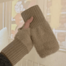 Solid Color Plush Woolen Knitted Touch Screen Half Finger Gloves  Autumn  Winter Warm Luxury Gloves 8