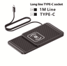 Universal 1 M USB TypeC Wireless Charging Pad NonSlip Portable Phone Charger Stand For Home  Car 7
