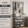 MultiLayer Clothes  Shoe Rack  FloorStanding Organizer With DIY Doorway Hanger Shelf 17