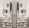 MultiLayer Clothes  Shoe Rack  FloorStanding Organizer With DIY Doorway Hanger Shelf 18