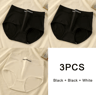 3PCS Womens Cotton HighWaist Breathable Underwear Panty Set 14