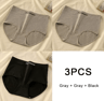 3PCS Womens Cotton HighWaist Breathable Underwear Panty Set 6