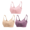 3pcs Maternity Nursing Bras Cotton Seamless Breathable Push Up Bra Set 23