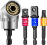 Impact Grade 105 Angle Socket Adapter Set  Power Tool Driver Extension  Screwdriver Holder 12