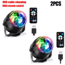 RGB LED Rotating Party Light  Sound Controlled DJ Stage  Disco Lamp With Remote 7