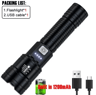 USB Charging Tactical Flashlight With BuiltIn Battery  2000LM High Power Torch With Display Zoom  R 7