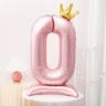 Elegant 40 Inch Number Balloons  Princess Birthday Balloons With Pink Crown Balloons For Party Deco 6