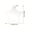 10Pcs Clear Acrylic Christmas Ornaments  DIY Holiday Decorations  Blank Acrylic Hanging Ornaments F 6