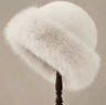 Fluffy Fur Bucket Hat Plush Fisherman Womens Winter Hat Warm Cold Weather Cap 4