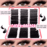 Cluster Lash Extensions Set  Mixed Tray Of Fluffy Volume Individual Lashes For DIY Cat Eye Look 10