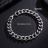 New Trendy Cuban Chain Bracelet  Classic Stainless Steel Chain Jewelry For Men And Women 9