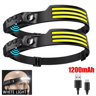 COB LED USB Rechargeable Headlamp With Sensor For Outdoor Camping And Fishing 9