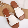 2026 Womens Square Head Cross Strap Flat Summer Sandals  Casual Beach Slippers 6