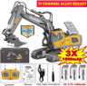 4WD Remote Control Excavator And Bulldozer RC Construction Vehicle Toy  Alloy Dump Truck For Kids 12
