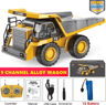 4WD Remote Control Excavator And Bulldozer RC Construction Vehicle Toy  Alloy Dump Truck For Kids 7