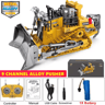 4WD Remote Control Excavator And Bulldozer RC Construction Vehicle Toy  Alloy Dump Truck For Kids 5