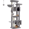 Tall Cat Tree  Large MultiLevel Plush Cat Tower With Scratching Posts And Perches 14