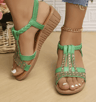 Womens Wedge Sandals Summer  Bohemia Rhinestones Casual Platform Beach Shoes Sizes 3443 13