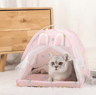 Pet Tent Bed  Cozy Cat House With Cushioned Furniture For Indoor Pets 12