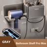 Hair Dryer Holder Wall Mount  Stylish Hair Tool Organizer Shelf For Bathroom And Vanity 12