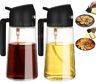 2in1 Olive Oil Dispenser Bottle  500ml Oil Sprayer For Cooking BBQ And Kitchen Use 11