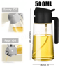 2in1 Olive Oil Dispenser Bottle  500ml Oil Sprayer For Cooking BBQ And Kitchen Use 8