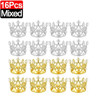 Mini Crown Cake Decoration  Pearl Tiara Topper In Gold And Silver For Birthdays And Weddings 12