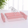 10pcs Frosted Plastic Trouser Rack With Strong Seamless Clip Hangers For Drying Clothes 9