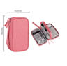 Portable Travel Digital Storage Bag  USB  Headset Organizer Case PinkGreyBlackNavy 5