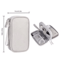 Portable Travel Digital Storage Bag  USB  Headset Organizer Case PinkGreyBlackNavy 8