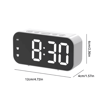 LED Digital Mirror Table Clock  Alarm  Time Display Electronic Desktop Clock 8