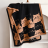Cute Cat Jacquard Cashmere Pashmina Scarf  Thick Winter Warmth Shawl  Coldproof Blanket 10