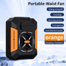 Portable USB Rechargeable Waist Clip Fan  5000mAh Outdoor Cooling Fan With Power Bank  LED Light 6
