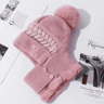 Plush Fur Lined Winter Warm Hat With Balaclava  Cute Pompoms Coldproof Cap For Women 21652283 In 7