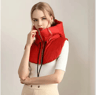 Ultralight Down Hooded Hat With Removable Neck Scarf  Balaclava Cold Weather Headgear For Women 8