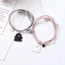 SpookLove Halloween Ghost Couple Bracelets Set  Braided Magnetic Heart LongDistance Promise Jewelry 7